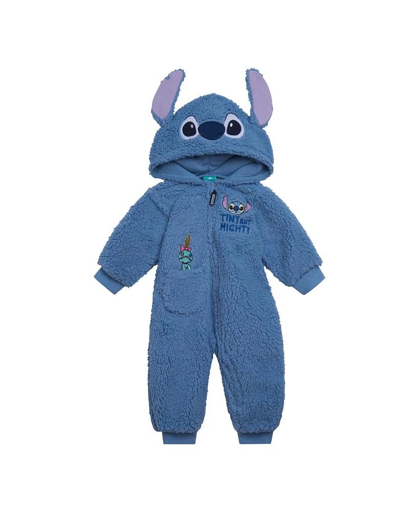 Disney Baby Boys Winnie the Pooh Mickey Mouse Lilo & Stitch Jack Skellington Monsters Inc Zip Up Coverall Newborn to