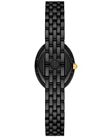 Tory Burch Women's The Oval Black-Tone Stainless Steel Bracelet Watch 28mm