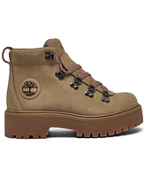 Timberland Women's Stone Street Mid Lace-Up Platform Hiking Boots from Finish Line