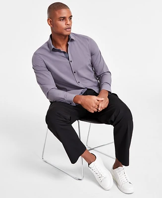 Alfani Men's Alfatech Regular-Fit Performance Stretch Button-Down Shirt, Exclusively at Macy's