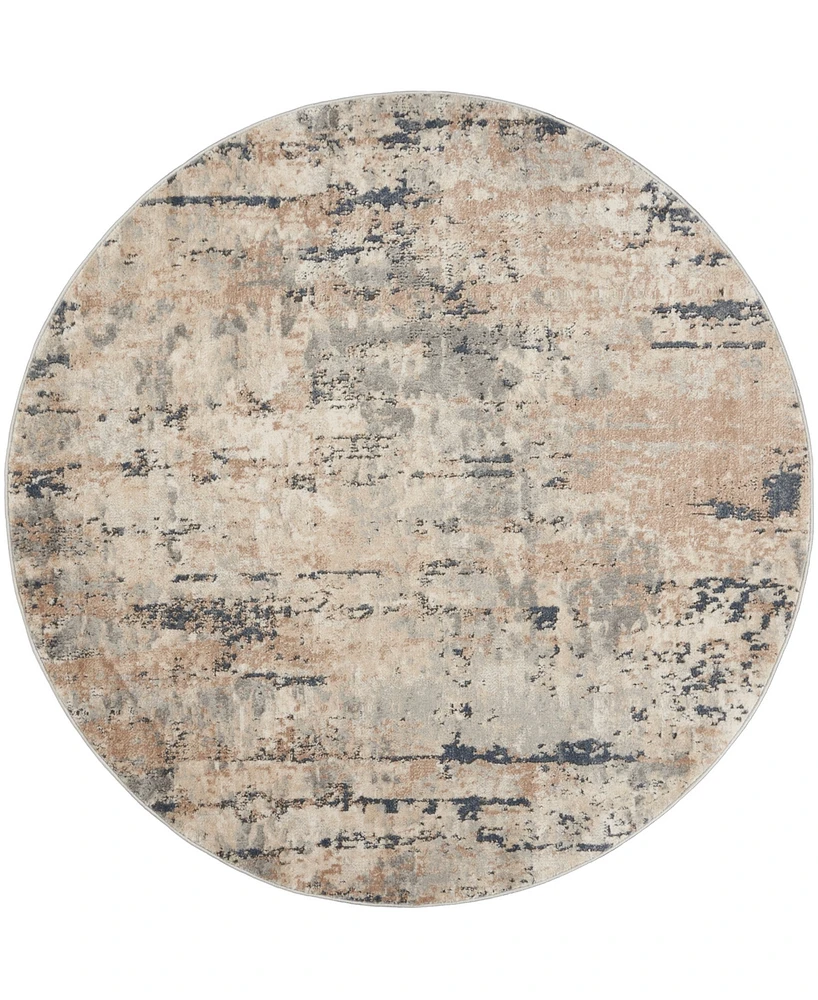 Nourison Home Quarry QUA01 5'3"x5'3" Round Area Rug