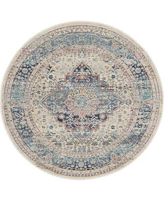 Nourison Home Vintage Kashan VKA07 4'x4' Round Area Rug