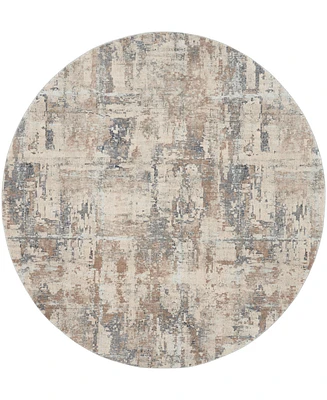 Nourison Home Rustic Textures RUS06 5'3"x5'3" Round Area Rug