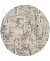 Nourison Home Rustic Textures RUS06 5'3"x5'3" Round Area Rug