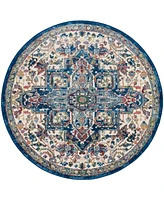 Nourison Home Ankara Global ANR15 4'x4' Round Area Rug