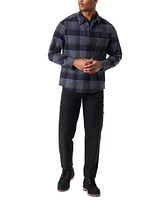 Bass Outdoor Men's Classic Fit Plaid Button-Front Stretch Flannel Shirt