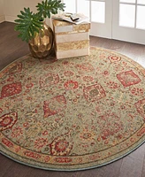Nourison Home Somerset ST90 5'6"x5'6" Round Area Rug