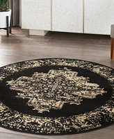 Nourison Home Grafix GRF14 5'3"x5'3" Round Area Rug