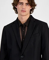 Guess Men's Shimmer Twill Relaxed Fit Blazer