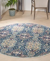 Nourison Home Ankara Global ANR16 6'x6' Round Area Rug