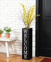 Glitzhome 30"H Double Side Boxed Welcome Home Porch Sign