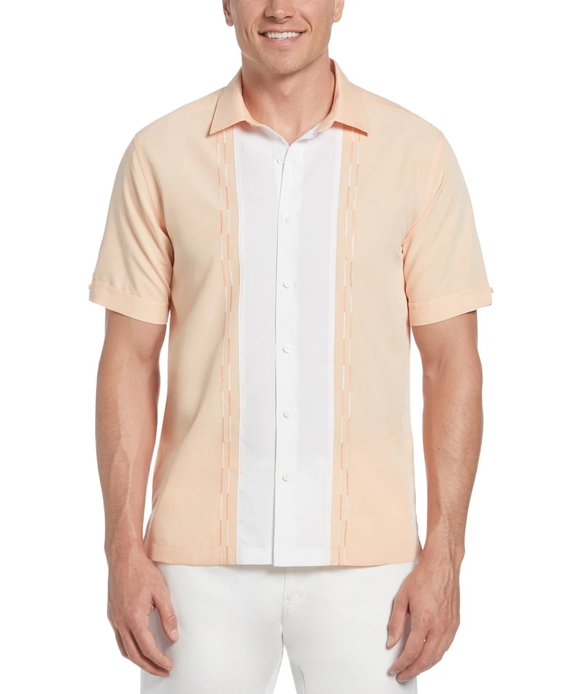 Cubavera Men's Classic-Fit Colorblocked Embroidered Button-Down Shirt