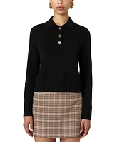 French Connection Women's Vhari Long Sleeve Button-Up Sweater