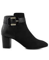 Jones New York Women's Ivyy Buckle Block Heel Ankle Booties