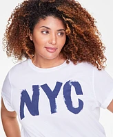 On 34th Trendy Plus Nyc Graphic Print T-Shirt, Exclusively at Macy's