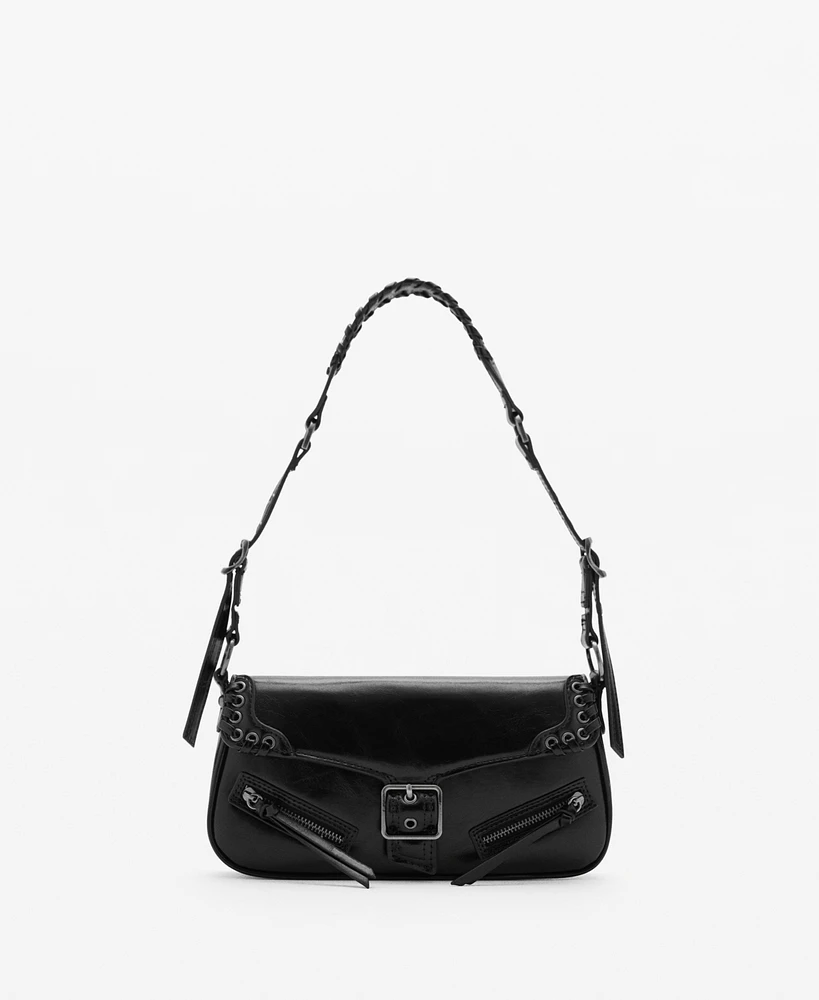 Mango Women's Buckle Detail Shoulder Bag