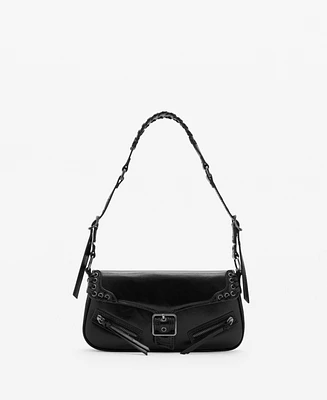 Mango Women's Buckle Detail Shoulder Bag