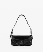 Mango Women's Buckle Detail Shoulder Bag