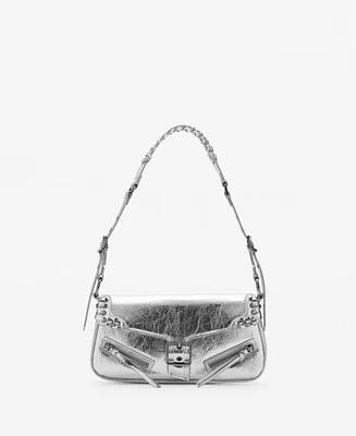 Mango Women's Buckle Detail Shoulder Bag