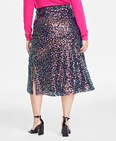 On 34th Trendy Plus Sequin Midi Skirt, Exclusively at Macy's