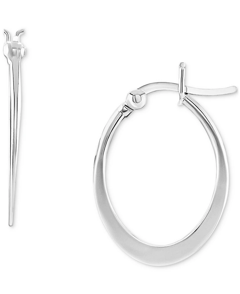 Giani Bernini Polished Flat Oval Small Hoop Earrings in Sterling Silver, Created for Macy's