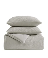 Vera Wang Puckered Texture 3-Pc. Duvet Cover Set