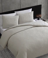 Vera Wang Puckered Texture 3-Pc. Comforter Set