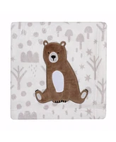 Bedtime Originals Sleepytime Bear White/Brown Soft Fleece Baby Blanket