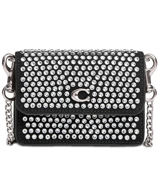 Coach Essential Half Flap Card Case with Crystal