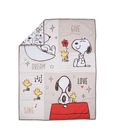 Bedtime Originals Snoopy Love 3-Piece Infant Baby Nursery Crib Bedding Set