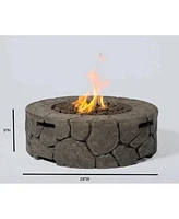 Mondawe 9'' H x 28'' W Fibre Reinforced Concrete Outdoor Fire pit