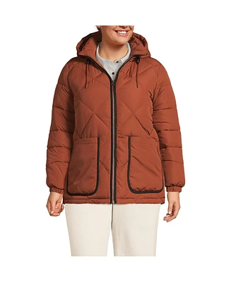 Lands' End Plus FeatherFree Insulated Diamond Quilted Jacket