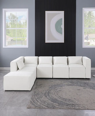 Cozy Modular Sofa: Versatile Chenille Upholstery, Ottoman Included