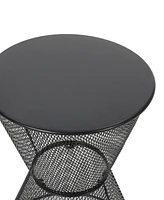 Simplie Fun Nevada Mesh Hourglass Outdoor Side Table