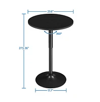 Yaheetech Adjustable Pub Round Table with 360° Swivel Tabletop