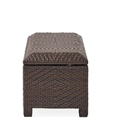 Santiago Pe Wicker Storage Bench