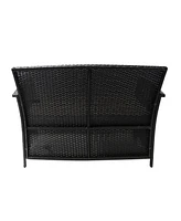St Lucia Loveseat: Plush Cushions, Wicker Haven For Outdoor Tranquility