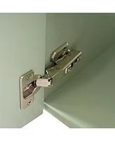21.6 inch Modern Floating Bathroom Vanity with Ceramic Basin - Perfect for Small Bathrooms, Right side storage