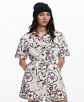 Desigual Women's Dress with Drawn Flowers