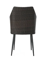 Stylish Outdoor Dining Chairs With Durable Faux Wood Legs And Water-Resistant Cushions