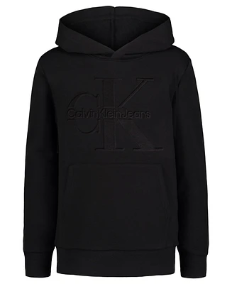 Calvin Klein Big Boys Embossed Logo Soft Fleece Hoodie