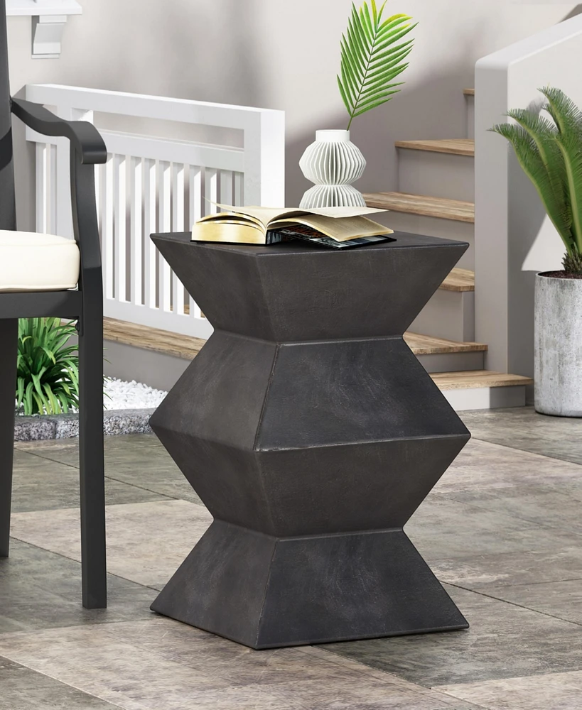 Simplie Fun Geometric Concrete Side Table: Modern, Durable, And Portable