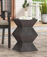 Simplie Fun Geometric Concrete Side Table: Modern, Durable, And Portable