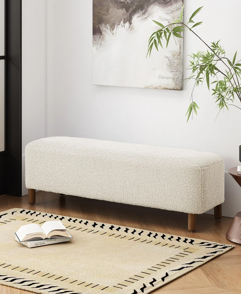 Streamdale Furniture Comfortable Ottoman, White