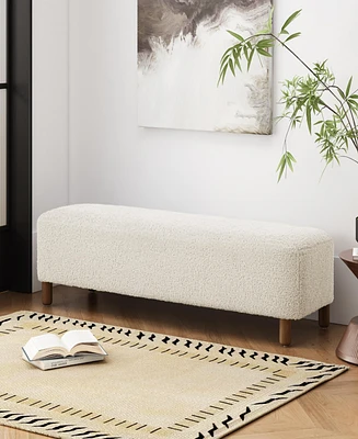 Streamdale Furniture Comfortable Ottoman, White