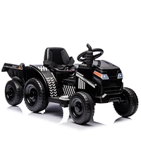 Simplie Fun 12V Kids Ride On Electric Tractor Black Knight, Kids Ride On Toy.2WD, Non