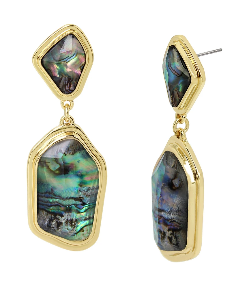 Robert Lee Morris Soho Abalone Molten Double Drop Earrings