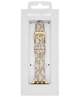 Michael Kors White Pvc Strap for Apple Watch, 38-45mm