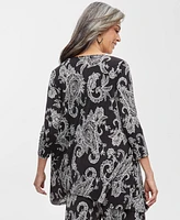 Jm Collection Women's Printed Swing Top, Exclusively at Macy's