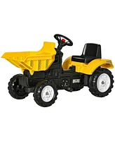 Streamdale Furniture Ride On Excavator with Manual Control Bucket, No Power Ride on Tractor Pedal Car Pretend Play with Forward Backward, for Aged 3